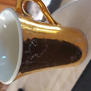 Hall Golden Glow Coffee  Mug  343 Replacement 4" 22K Plated.